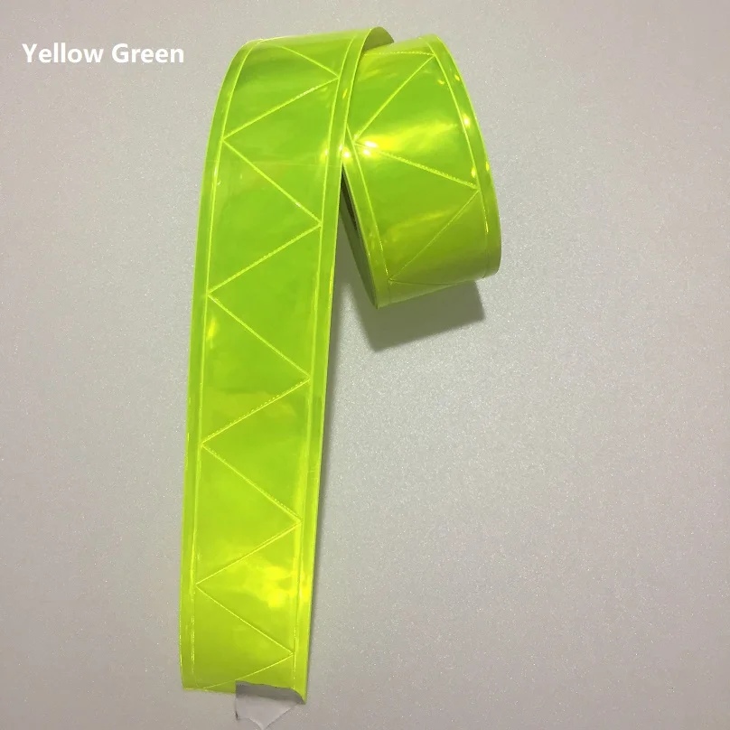 Yellow Green ПВХ светоотражающие полосы ночные Светоотражающие безопасные Предупреждение льные ленты для одежды - Цвет: Yellow Green