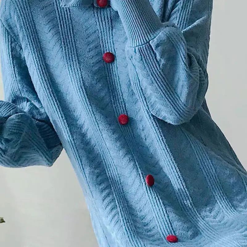 DISIMAN осень 2019 корейский стиль Женская одежда вязаный черный длинный свитер