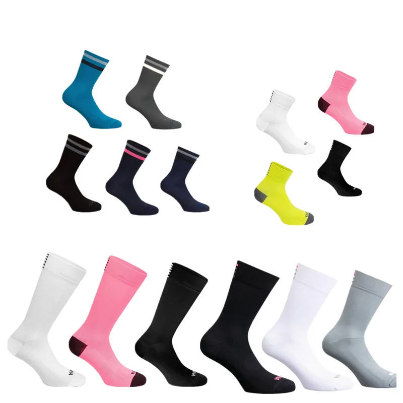 

New 4 Style Comfortable Breathable Road Bike Socks Men Women Rapha Cycling Socks Calcetines Ciclismo Compression Racing