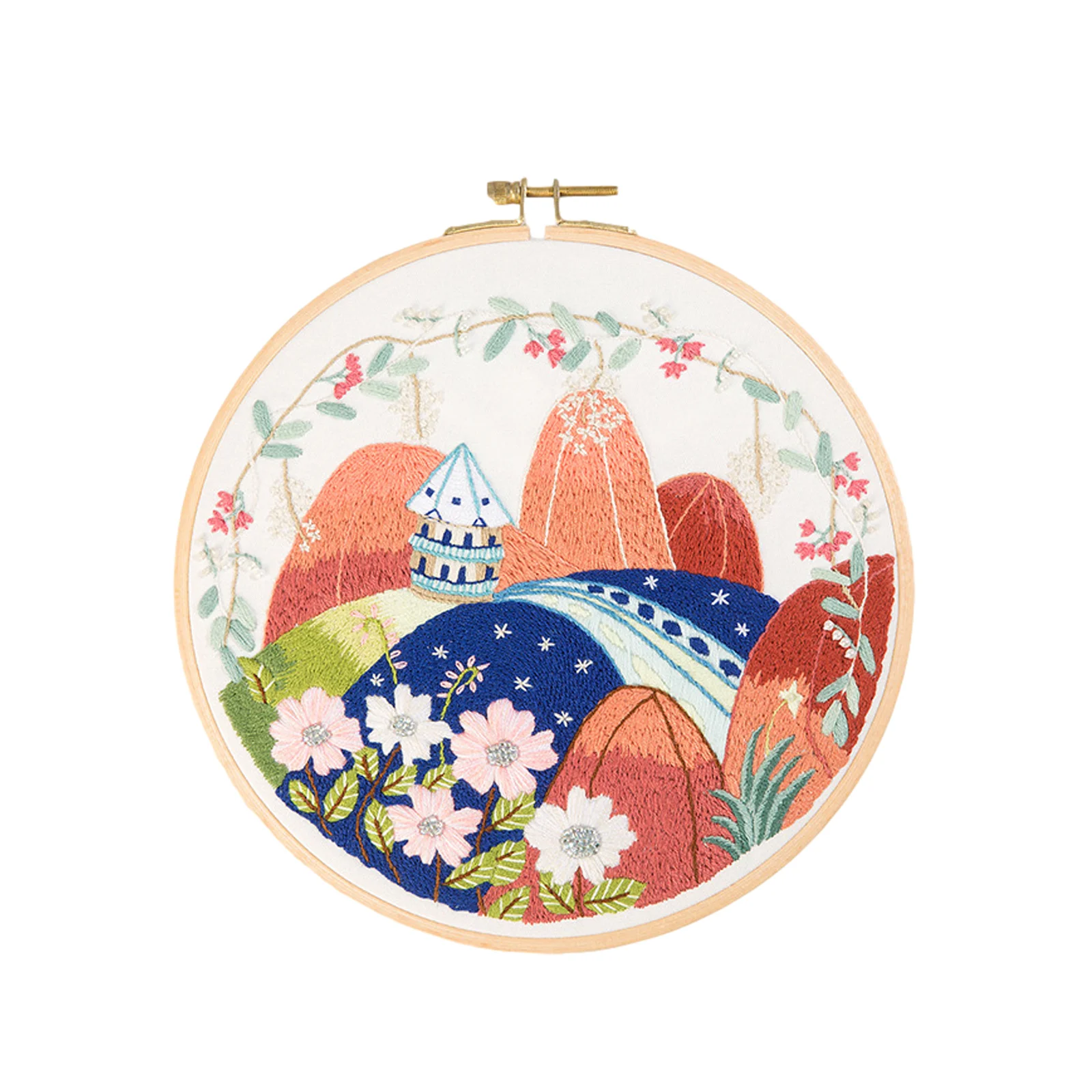 

Scenery Patterns Embroidery Kits Handcraft DIY Embroidery Hoop Beginner Material Package Cross Stitch Sewing Supplies