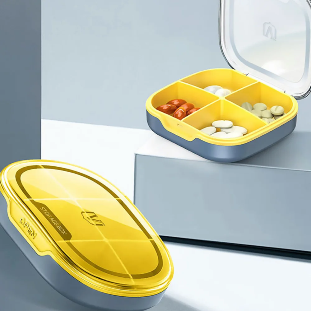 

Pill Storage Container Transparent Medicine Storage Case Mini Pill Organizer