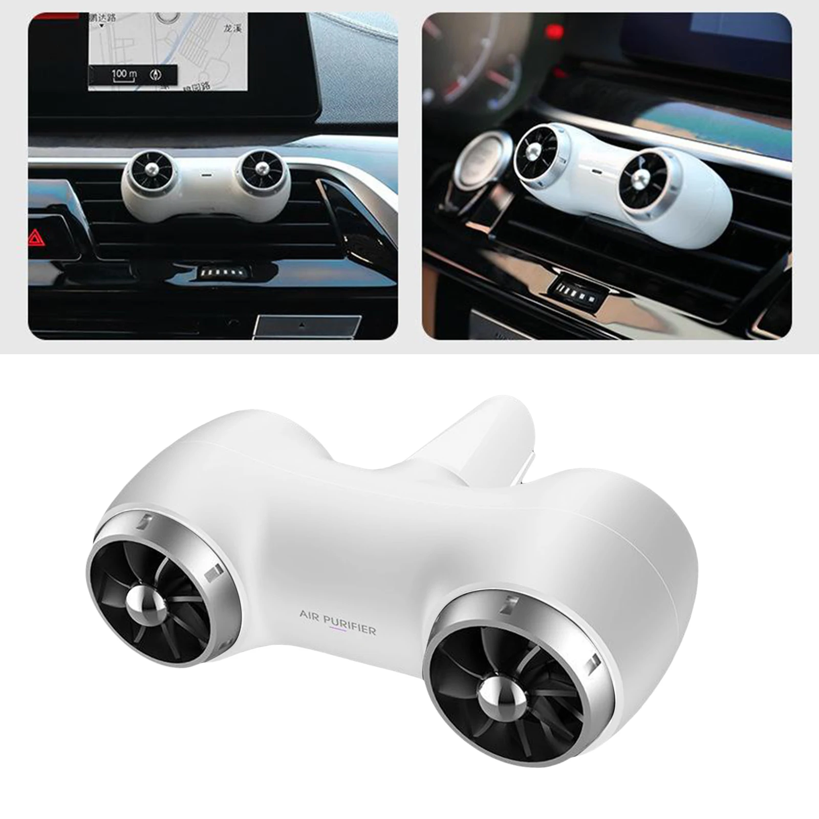 

Premium Car Air Purifier, Silent Air Cleaner Removes Pollen, Dust, Smoke, PM2.5 Odor Remover