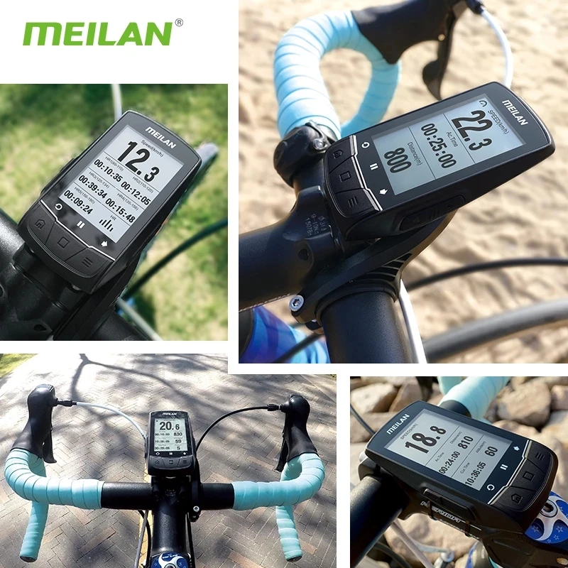Велосипедный компьютер Meilan M1 GPS с нагрудным монитором сердечного ритма датчиком