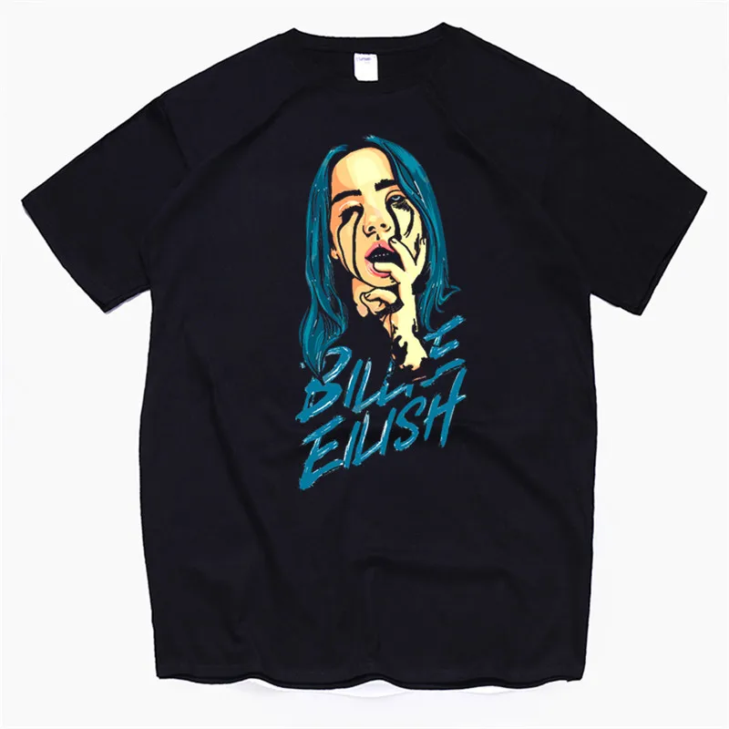 Для женщин Billie Eilish хлопковая футболка унисекс скейтборд Рождественская Футболка женская одежда для девочек уличная рубашка