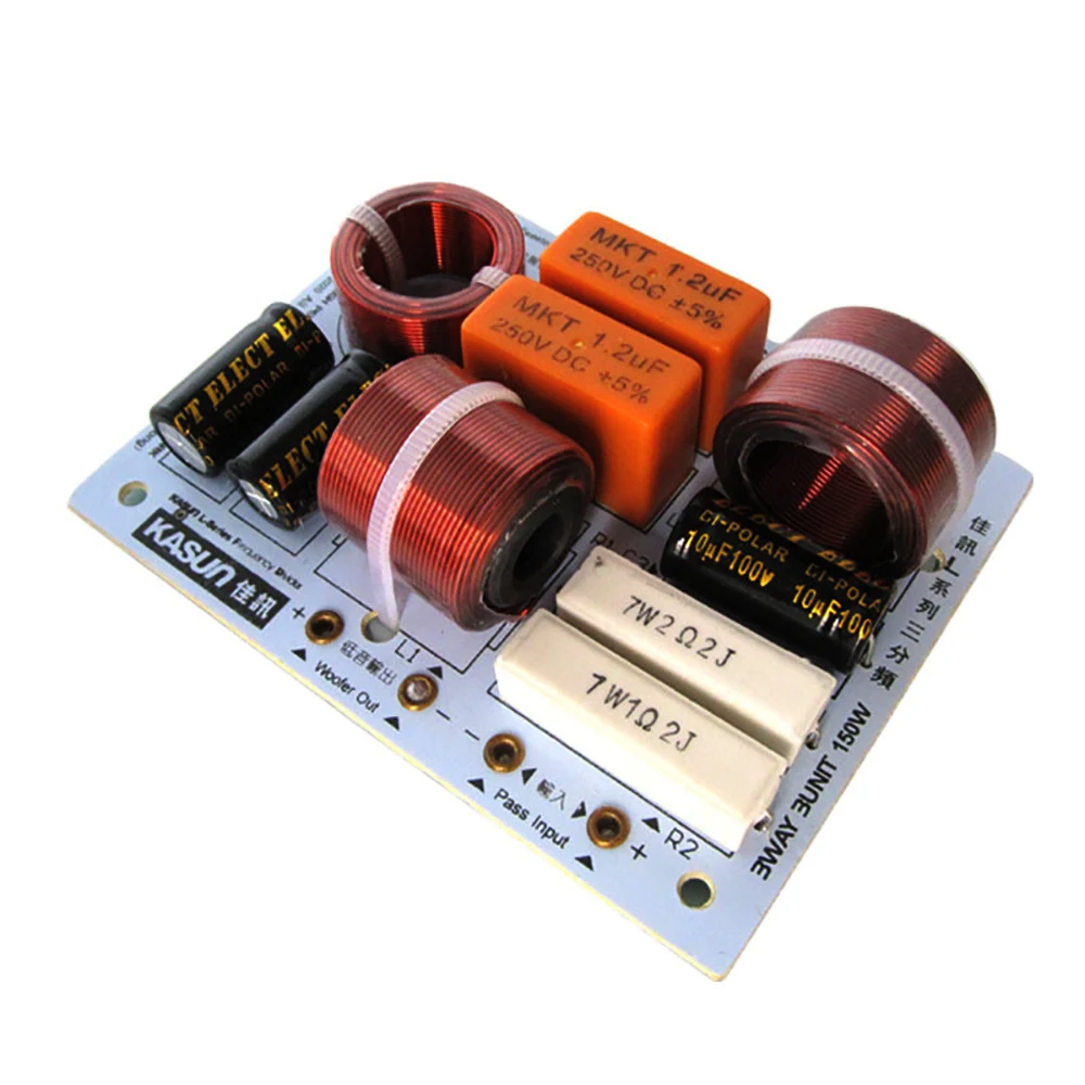 2PCS 200W 3 Way Crossover Audio Board Treble Mid Range Bass Speaker Divider 900Hz 5000Hz Point KASUN Home Theater - купить по