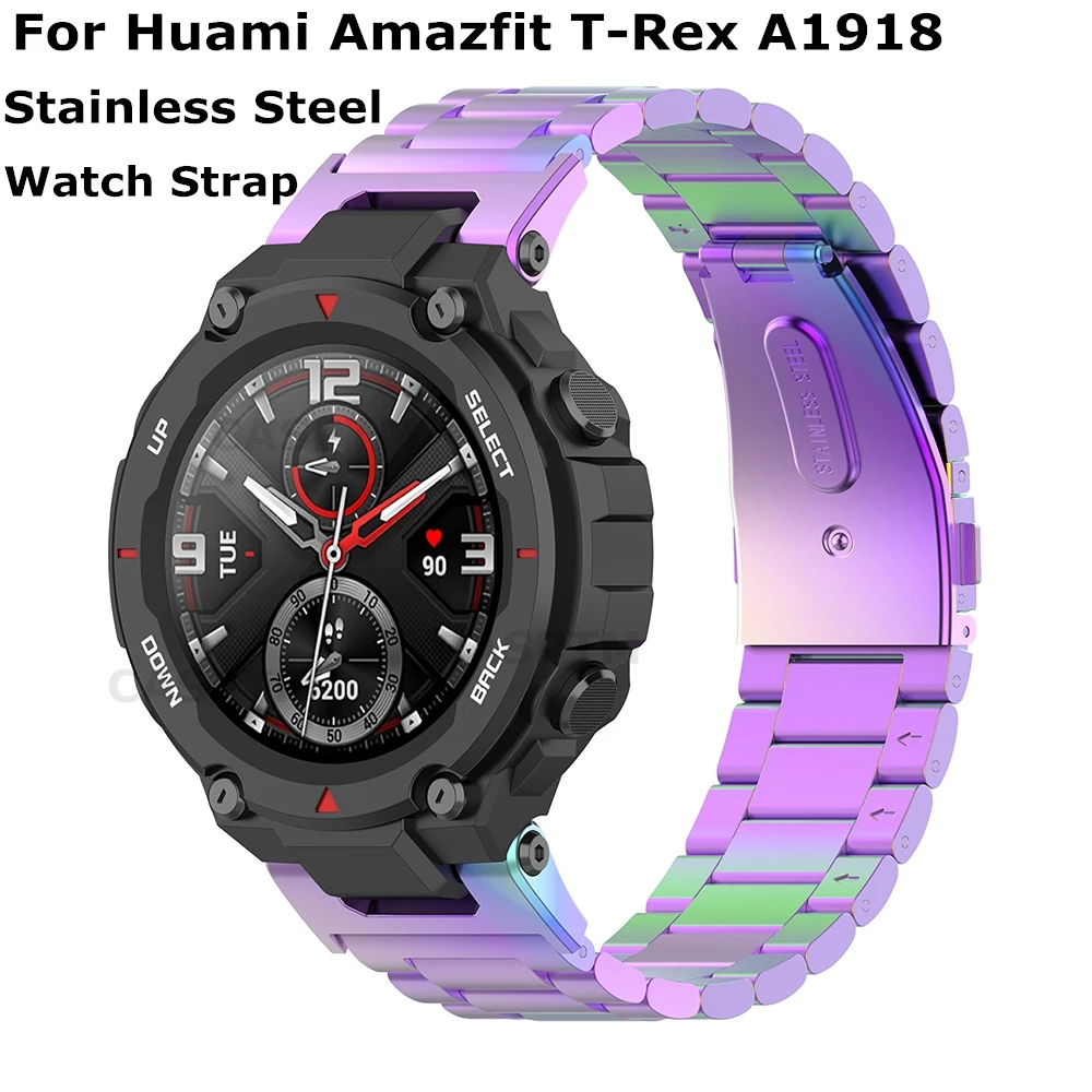 

Ремешок для Huami Amazfit T-Rex A1918, 197 мм, 13,7 мм, из нержавеющей стали