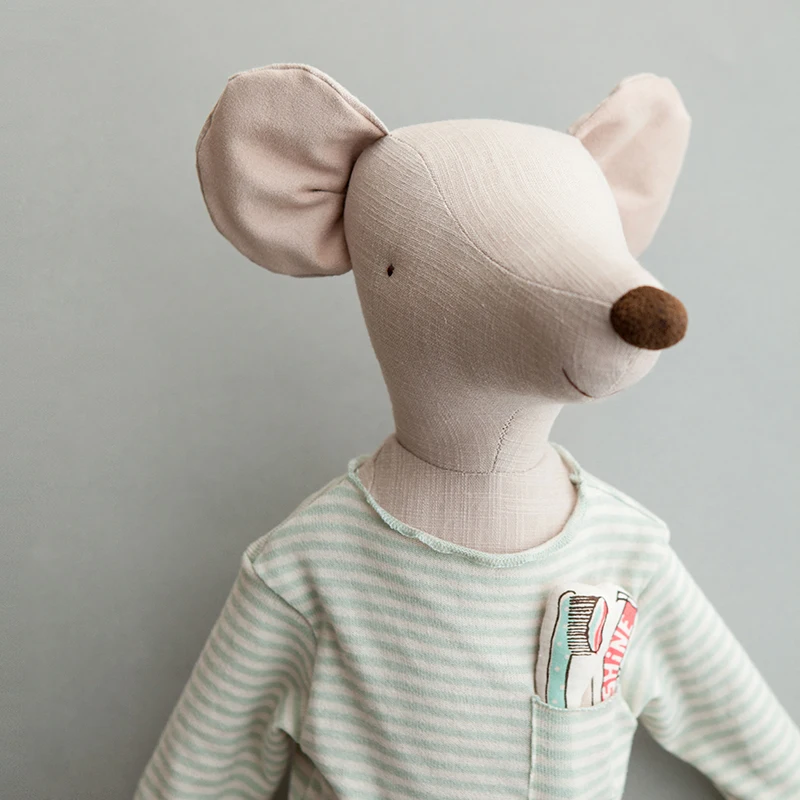 68 см большая мышь в пижаме мягкая игрушка Рождественский подарок ручной работы