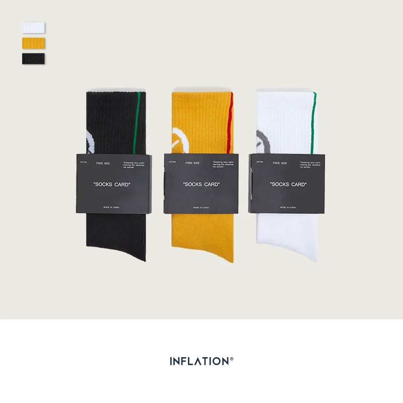 Мужские носки с разноцветным принтом в уличном стиле сезон осень-зима Длинные