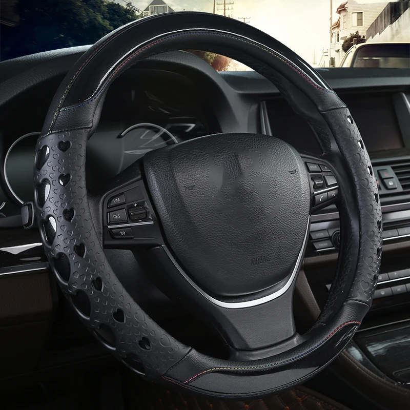Универсальный чехол на руль DUKEAUTO диаметром 38 40 см для land cruiser bmw benz audi porsche|Чехлы