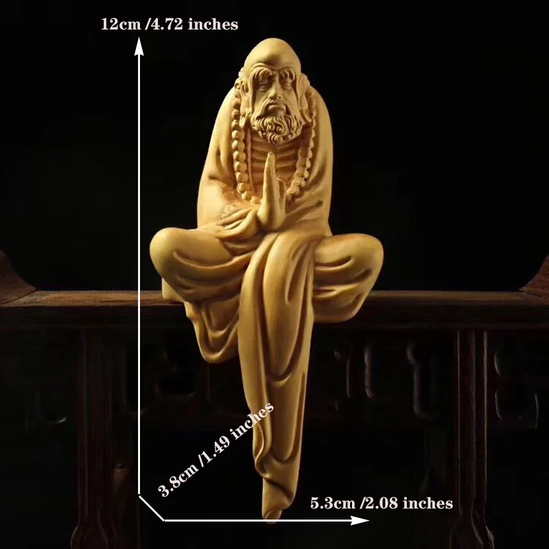 

Деревянная статуэтка Бодхидхармы QIANFANEIVES 12 см