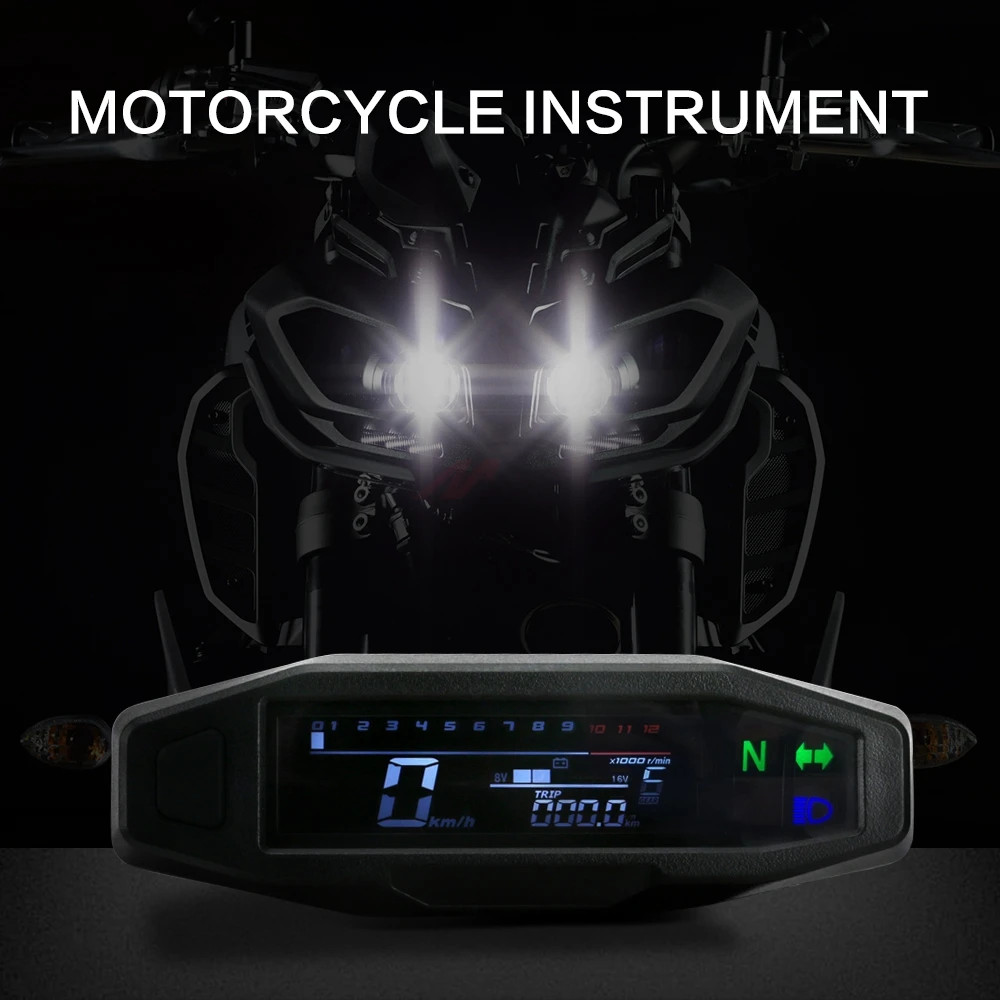 Универсальный светодиодный ЖК-спидометр для мотоцикла цифровой одометр