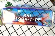 KAI Kpop чехол для карандашей GOT7 TWICE EXO Seventeen разноцветный Радужный лазерный чехол для карандашей ПВХ сумка для канцелярских принадлежностей Милая коробка для карандашей - Цвет: KAI