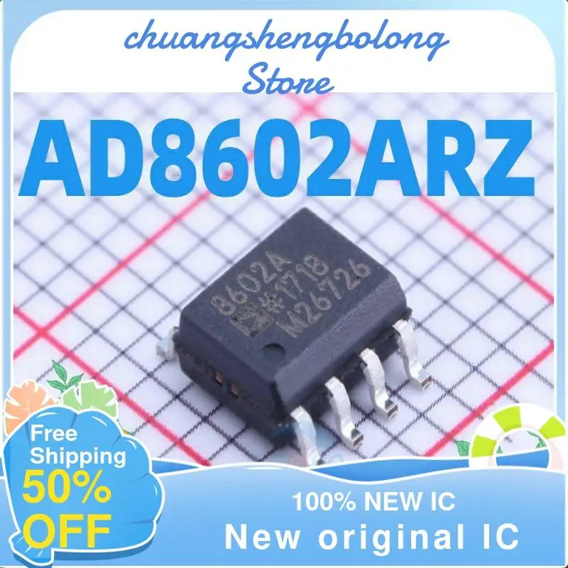 10-200PCS AD8602ARZ AD8602A 8602A sop8 New and original broadband operational amplifier chip