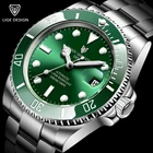 Часы наручные LIGE Мужские автоматические, механические модные водонепроницаемые из нержавеющей стали 316L с сапфировым стеклом