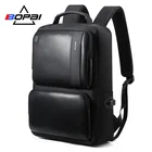BOPAI Mochilas, корейский стиль, 15,6-дюймовый рюкзак для ноутбука, USB зарядка, 14 дюймов, водонепроницаемый мужской рюкзак, дорожный рюкзак, черный рюкзак