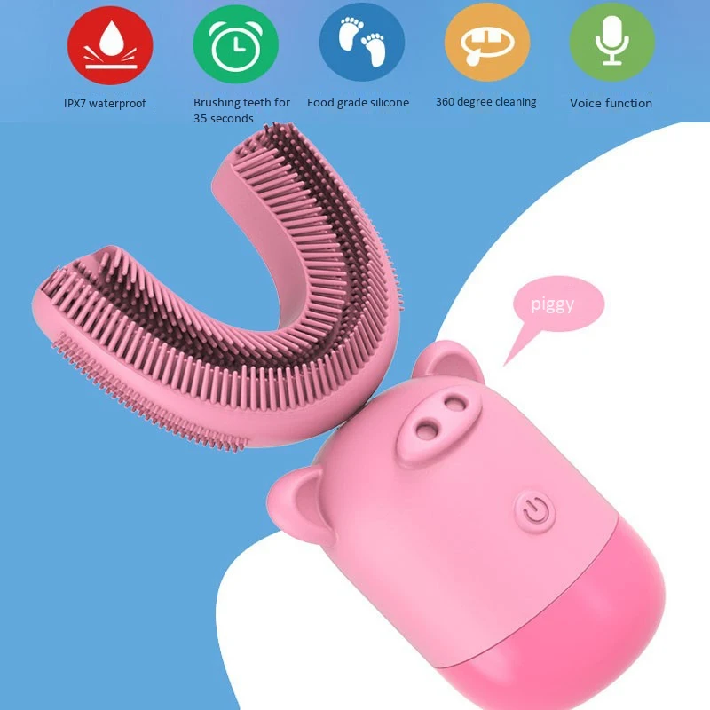 EAS-u-образная зубная щетка звуковая перезаряжаемая электрическая автоматическая