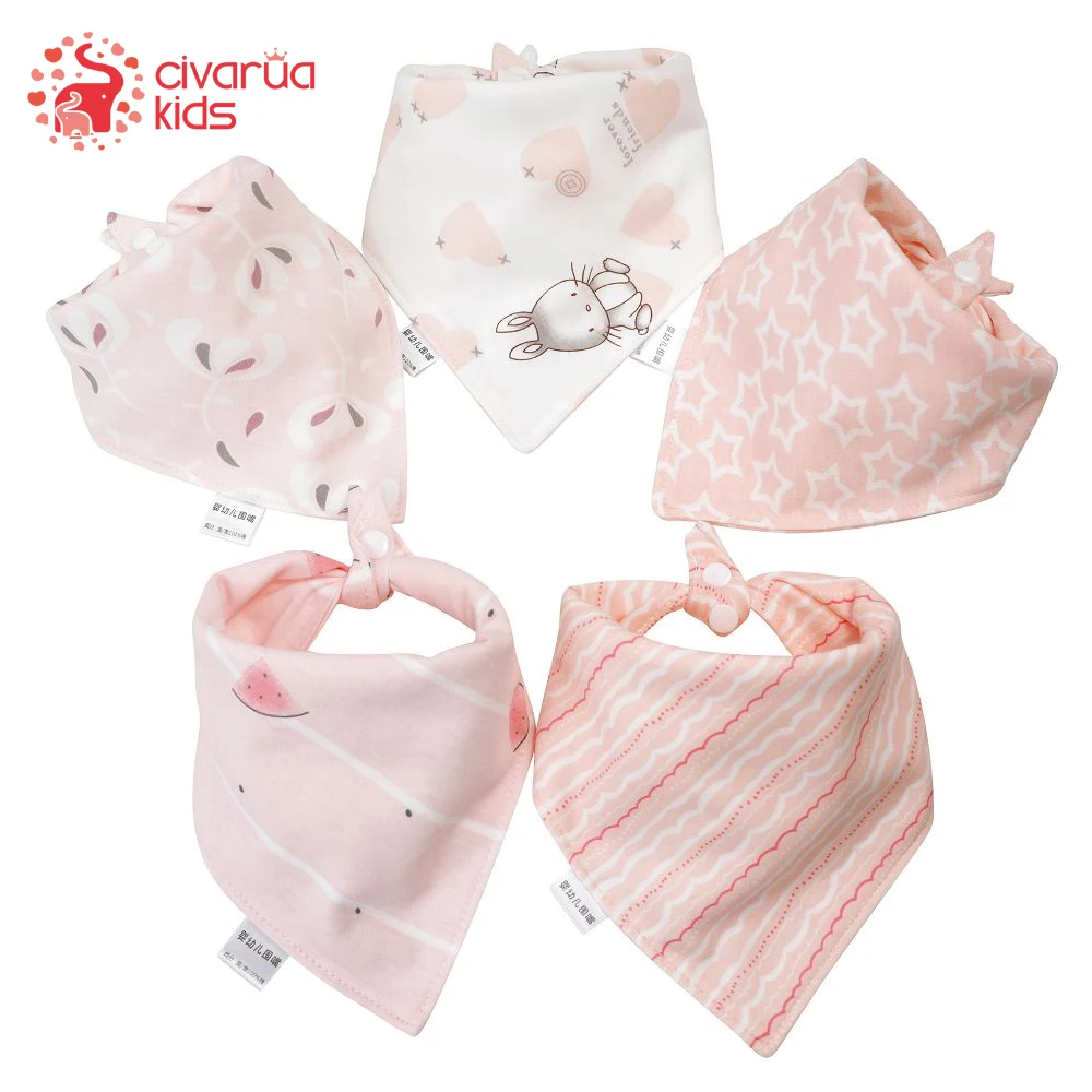 5 шт. детские слюнявчики хлопковая бандана Слюнявчики для кормления младенцев