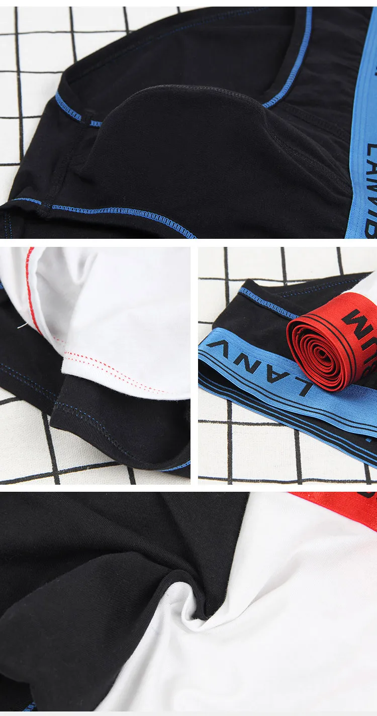 

Men Breathable Brief Underpants Soft Cotton Men's Underwear Shorts Slips Cueca U Convex Male Panties Bright Color Underwear