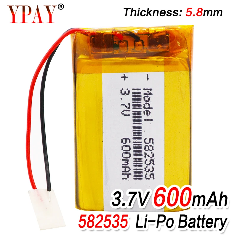 3 7 V 582535 600 mah MP3 колонки литий ионная батарея умный дом полимерная для dvr GPS mp3 mp4 DVD