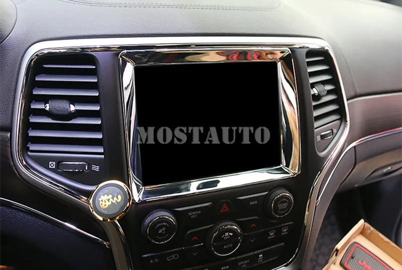 Хромированная консоль для Jeep Grand Cherokee из АБС-пластика отделка GPS-навигации 2014-2018 1