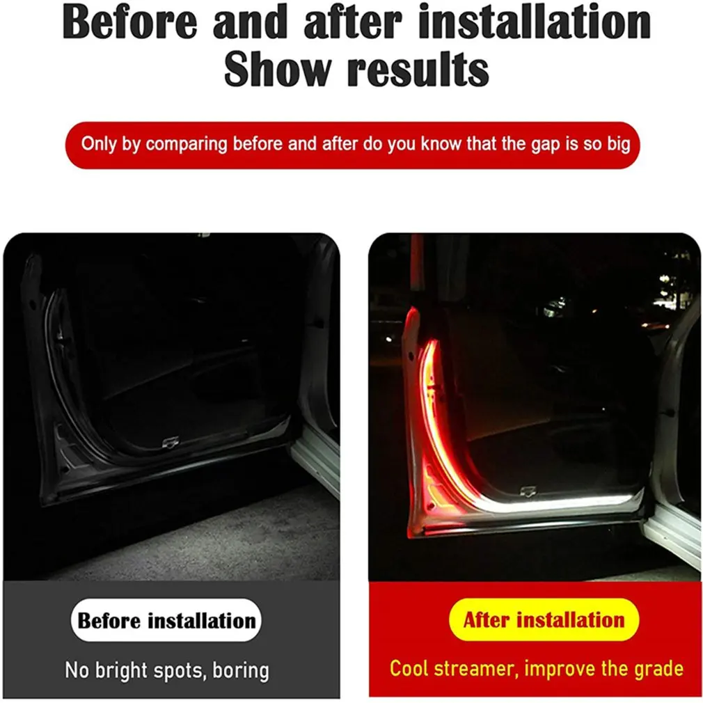 

Car Door Anti-collision Decoration Exquisite Atmosphere Light Strip With Waterproof Stroboscopic Effect Lamp
