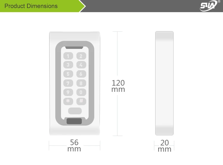 IP68 Водонепроницаемая автономная RFID металлическая клавиатура контроля доступа