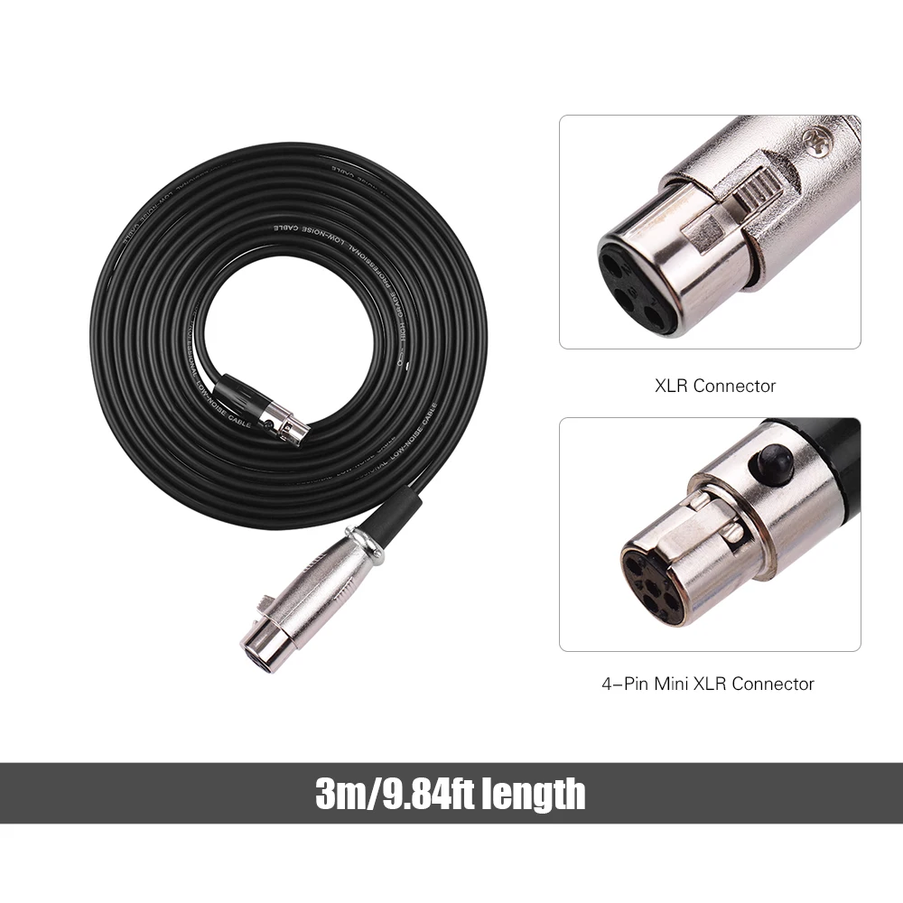 Микрофонный кабель 4 Pin Mini XLR разъемом разъем сбалансированный аудио провода