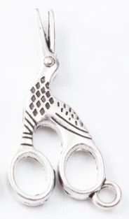 50 pieces of retro metal zinc alloy scissors pendant for DIY handmade jewelry necklace making 7064 | Charms
