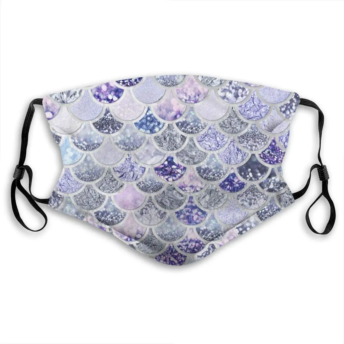 

Fillter Cloth for Men Purple Glitter Washable Cold Cloth Replaceable Ear Loops for Running Double Protection