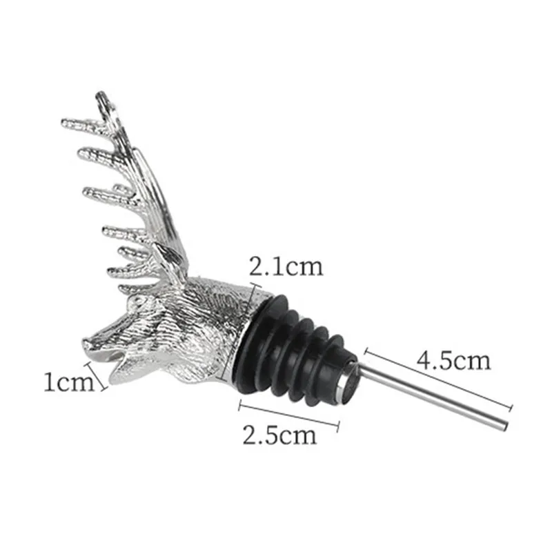 Новое поступление цинковый сплав голова оленя насадка для вина уникальные
