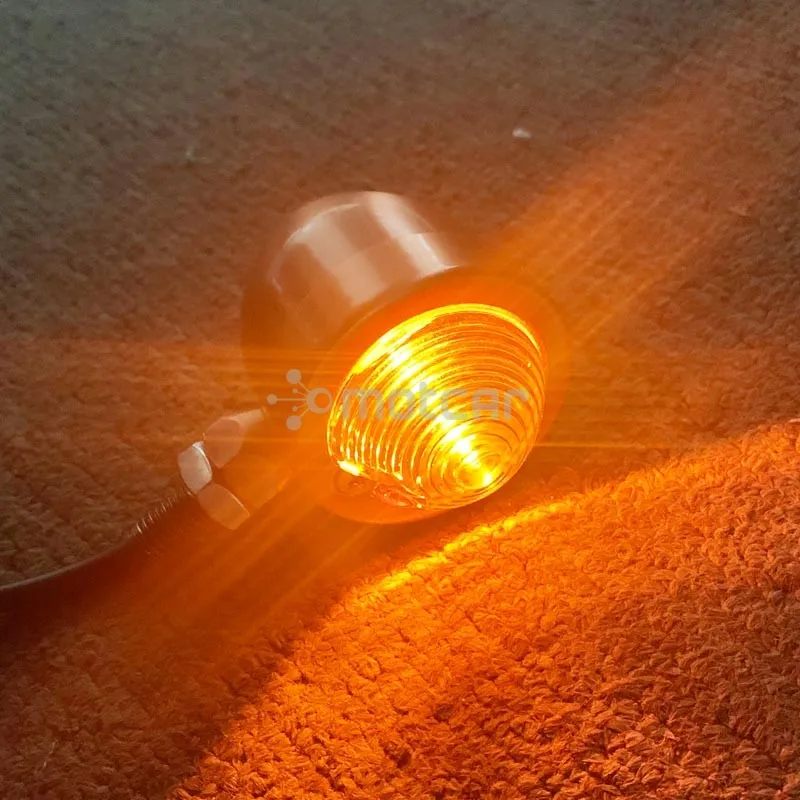

Motorcycle Bronze Bullet Retro Old School Turn Signal Indicator Light Bulb for Harley Victory Yamaha Honda Suzuki Indian Custom