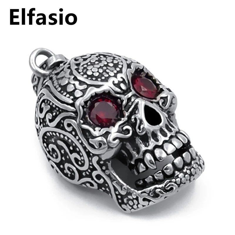 Цепочка с подвеской в виде черепа из нержавеющей стали 46 76 см|biker pendant|skull biker