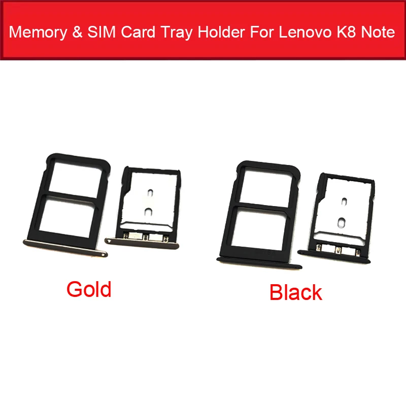 Держатель лотка для карт памяти и sim-карты Lenovo K8 Note XT1902-3 слот считывателя sim-карт