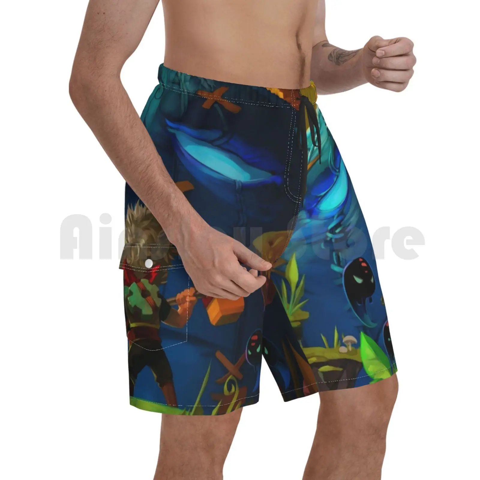 

Bastion Beach Shorts Men Beach Pants Swimwear Bastion Game Videogame