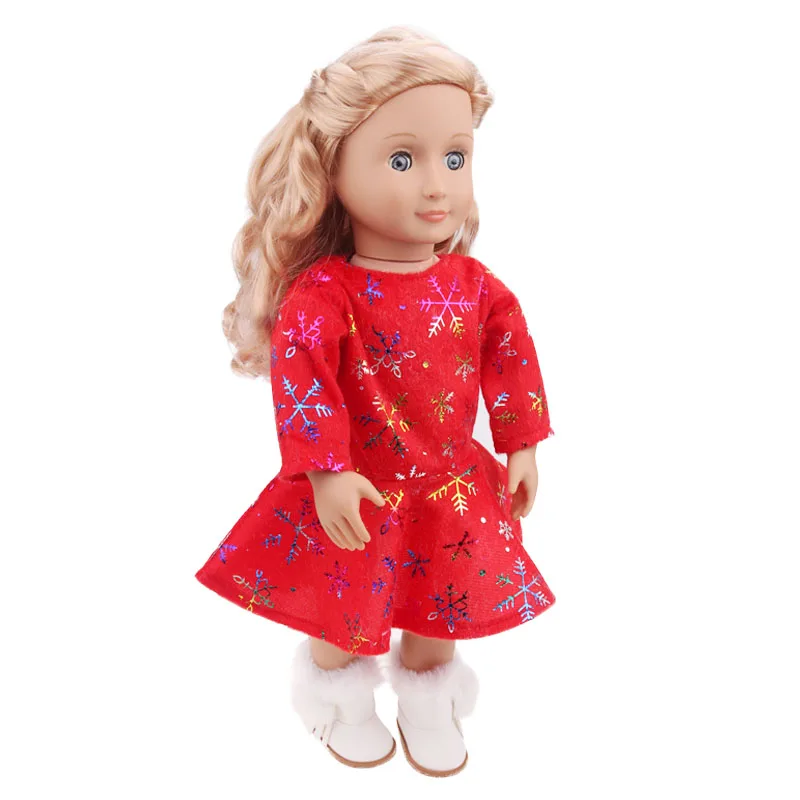 18 дюймов американская кукла красная одежда для девочек карнавальный костюм