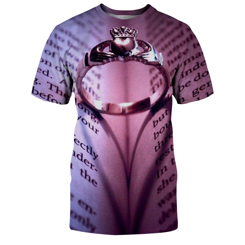 Женская футболка в стиле Харадзюку Повседневная с 3D принтом Love и коротким