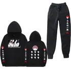 Мужскойженский модный костюм Харадзюку из 2 предметов Uchiha Madara осенне-зимние флисовые толстовки свитшот + спортивные брюки