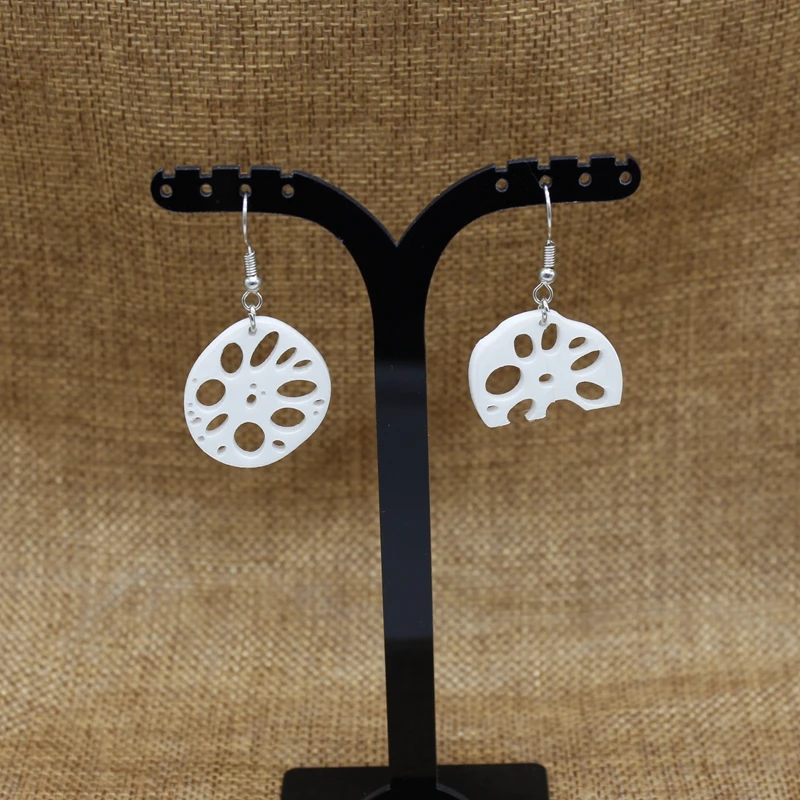 

Fashion Hip Hop Jewelry Night Club Acrylic Asymmetrical Lotus Original Earrings For Women