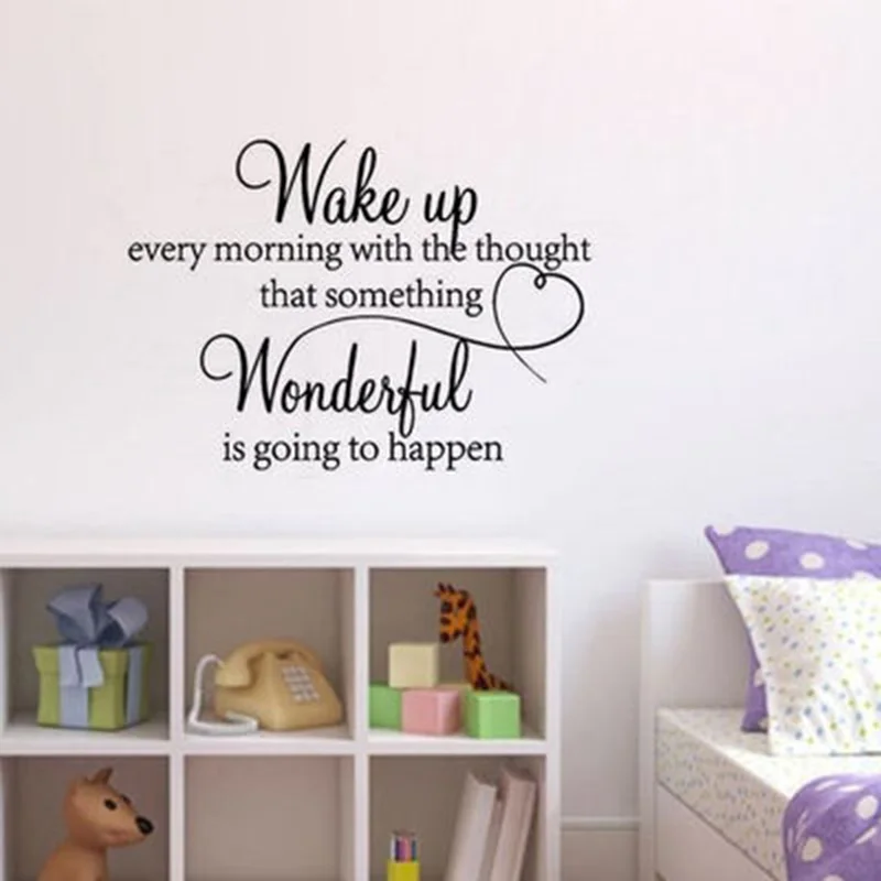 Настенные наклейки с буквами для спальни съемные художественной комнаты сделай