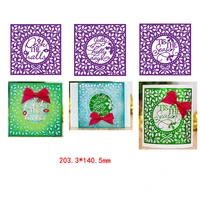 interchangeable flower holly frames christmas words metal cutting dies stencil for scrapbooking embossing diy paper card album