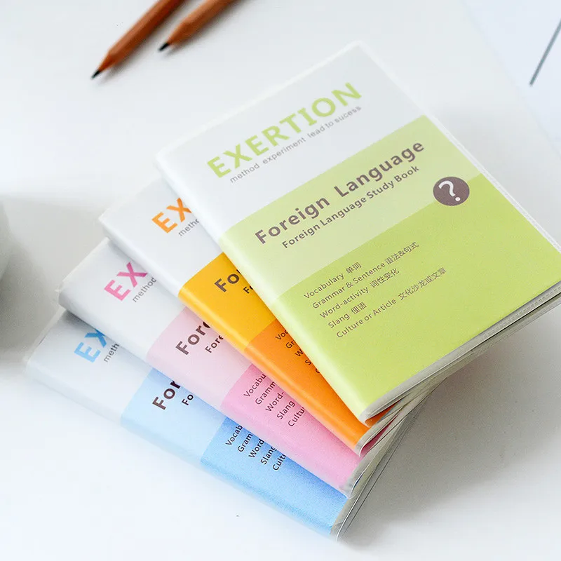 

Yisuremia 64 Sheets Kawaii Korea Vocabulary Word Book Gum Cover Pocket English Memory Study Notebook School Office Stationery