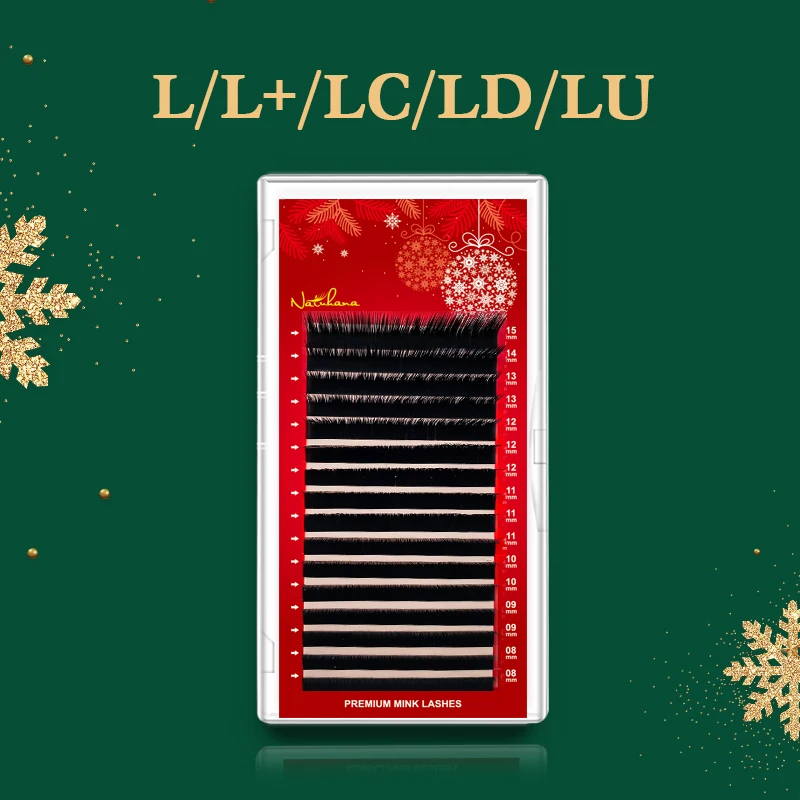 NATUHANA Merry Christmas L/L +/LC/LD/LU(M)/N форма наращивания ресниц матовый черный PBT
