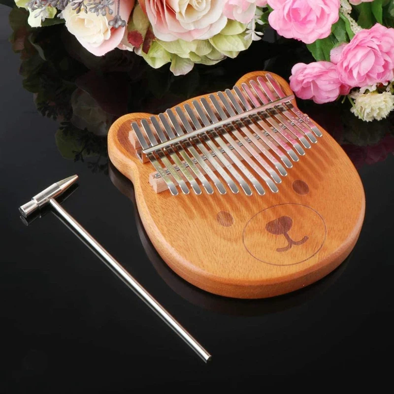 

Cega 17 Keys Thumb Piano,Finger Piano,Hand Piano Wooden Finger Piano with Tuning Hammer Simple Learning Adult Beginners
