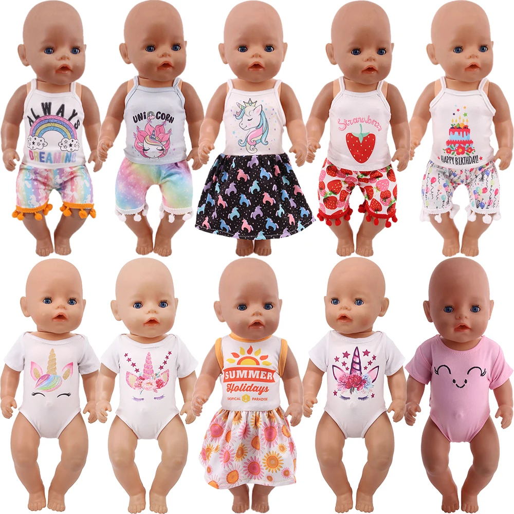 Милое платье ручной работы с единорогом и пони боди для американской куклы 18