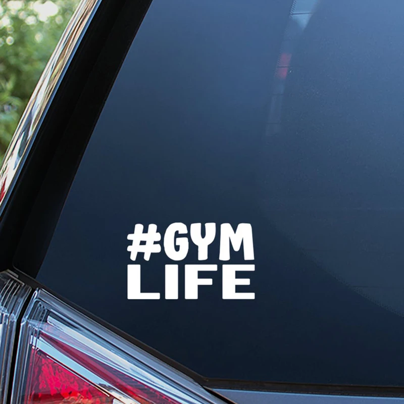 Черный/Серебряный тренажерный зал жизни Стикеры простой текстовая надпись