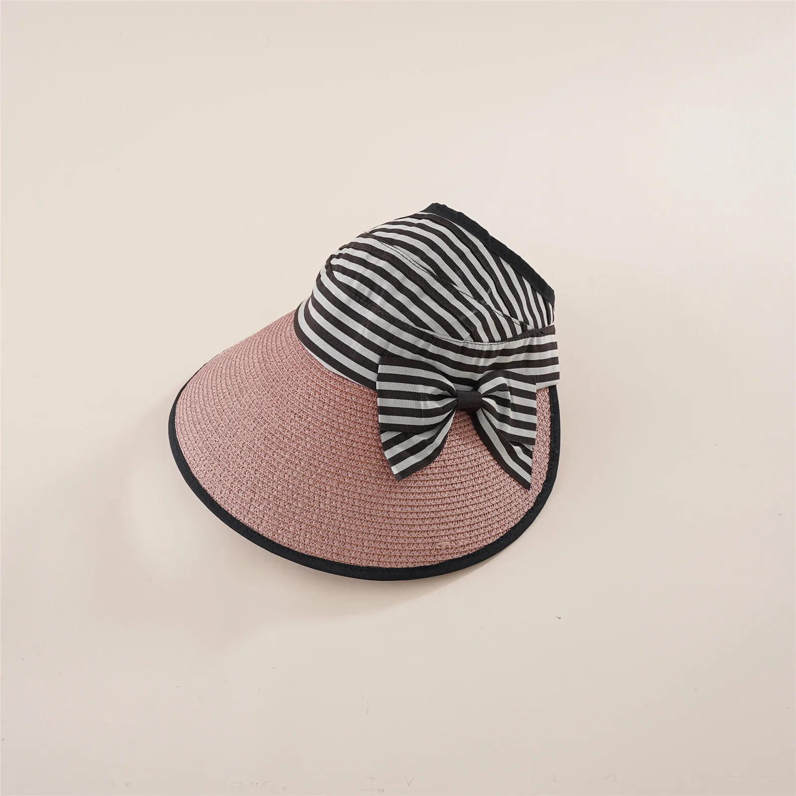 Новая летняя женская вязаная однотонная соломенная шляпа с бантом Регулируемая