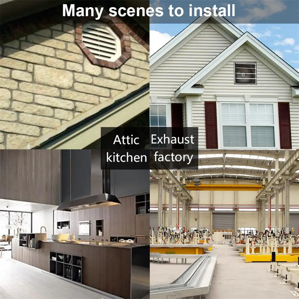 

Solar Power Attic Gable Fan - 100 Watts Monocrystalline Solar Panel Module - 65 Watts Ventilator Fan