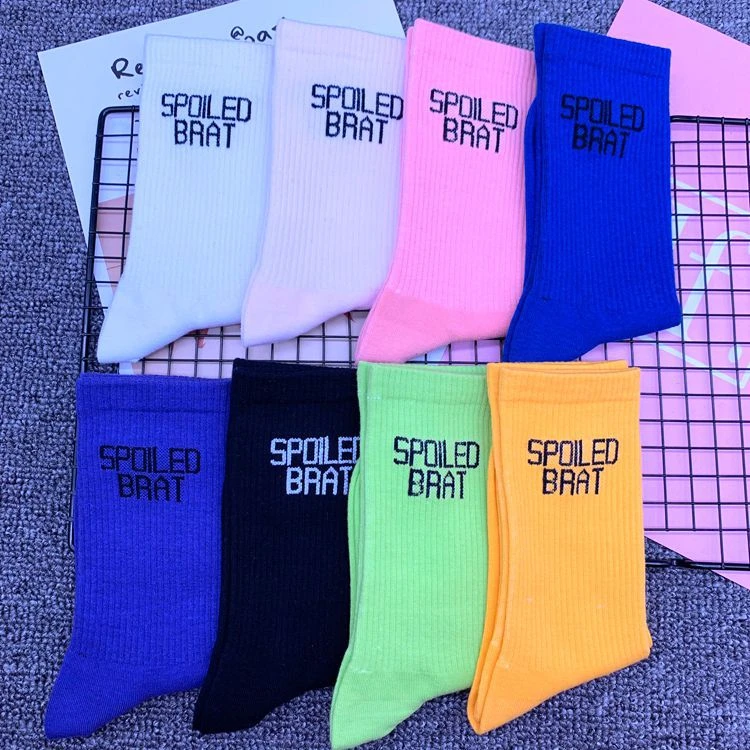 Носки унисекс CHAOZHU яркие цвета неоновые темно-синие фиолетовые белые желтые 8