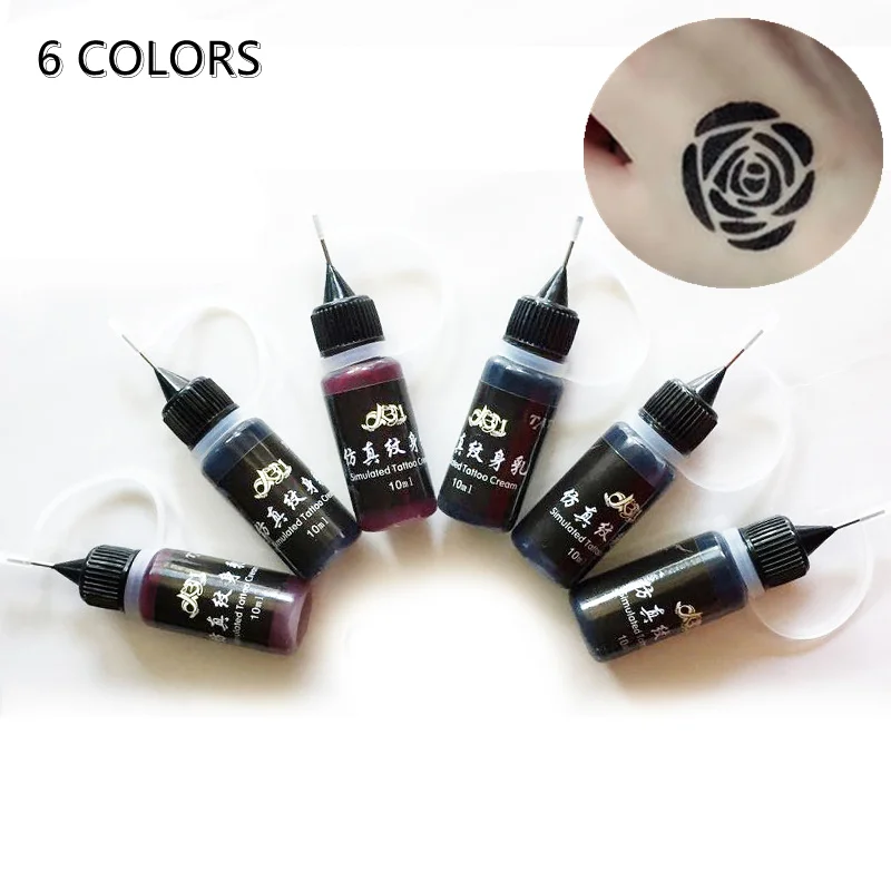 Профессиональные полуперманентные чернила для татуировок 10 мл стойкий сок крем