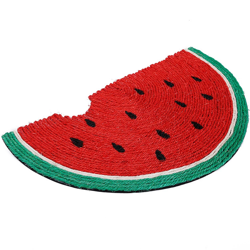 Шлифовальный коготь натуральный коврик из сизаля для кошки наполовину арбузный